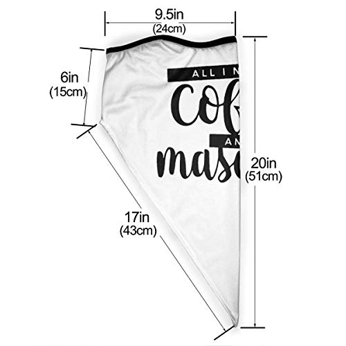 YUIT, todo lo que necesito es café y rímel, calentador para el cuello, paño a prueba de viento, bufanda para deportes al aire libre