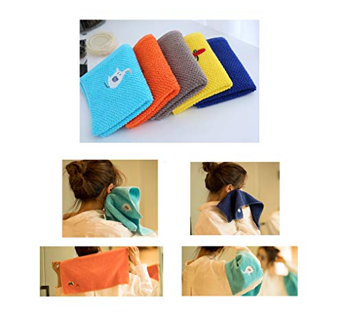 YUMU CASA - Juego de toallas de algodón, suave, absorbente, para manos y cara, para bebés y niños, paño de cocina, baberos para bebés, toalla para el sudor para niños (50 x 25 cm), 5 unidades