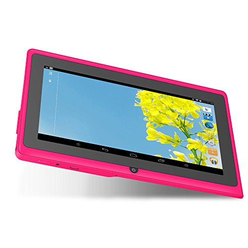 YUNTAB Tablet 7 Pulgadas Android ,Procesador Quad-Core 1.5GHz,1GB de RAM, 8GB de ROM,WiFi,Bluetooth,Doble Camara,Google Play,OTG(Rosa)