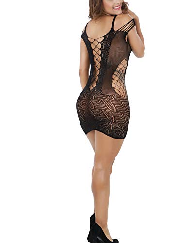 Yuson Girl Lencería Mujer Sexy Conjuntos Traje Body de Encaje Babydoll Lencería Ropa Interior Sexy Ropa Dormir de Encaje para Sexo (Nergo)