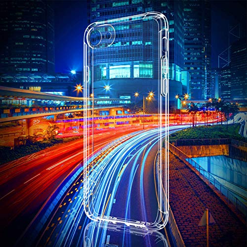 YUSSHENG Fundas iPhone 8,Funda iPhone 7,Carcasa Protectora Antigolpes Transparente con Parachoques de TPU Suave [Slim Delgada] Anti-Choques Compatible para iPhone SE/7/8 4.7” - Transparente