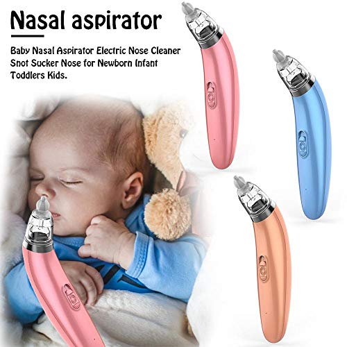 YUXINCAI Aspirador Nasal Eléctrico para Bebés Recién Nacidos, Pantalla LCD De Carga USB con 2 Niveles para Ajustar, 4 Tamaños De Puntas De Silicona Aspirador Nasal Portátil para Bebés
