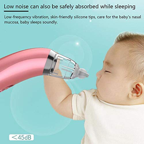 YUXINCAI Aspirador Nasal Eléctrico para Bebés Recién Nacidos, Pantalla LCD De Carga USB con 2 Niveles para Ajustar, 4 Tamaños De Puntas De Silicona Aspirador Nasal Portátil para Bebés