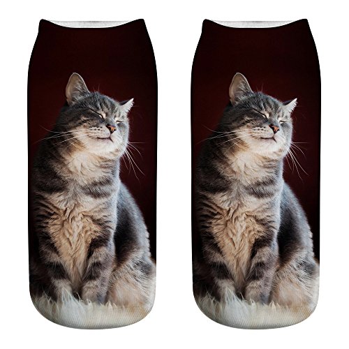 YWLINK Buena Calidad Antideslizante Suave Y Transpirable Calcetines De AlgodóN Ocasionales Lindos ImpresióN En 3D Medias Gatito Calcetines De Dibujos Animados Deportivos Regalo Calcetines De Tobillo