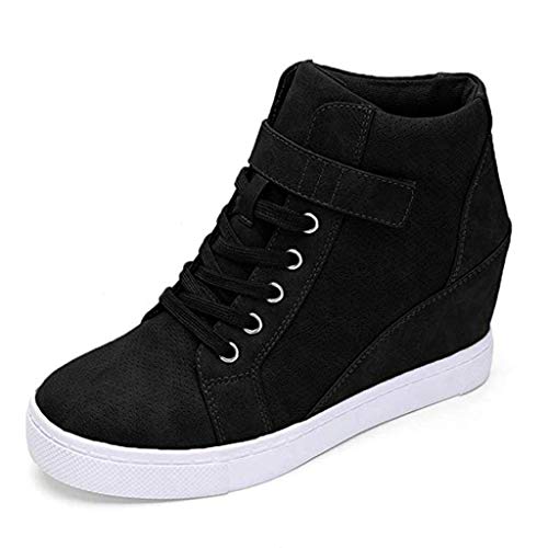 YWLINK Zapatos De CuñA De Las Mujeres Calzado Casual De Invierno Zapatillas De Deporte Antideslizantes Incremento Dentro De La CuñA Botas Desnudas Botines Zapatos De Fiesta Gran TamañO