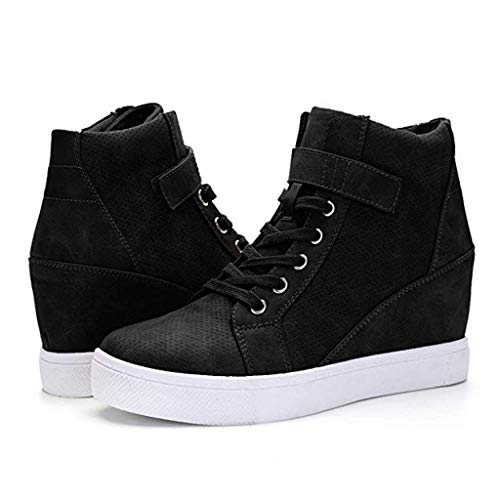 YWLINK Zapatos De CuñA De Las Mujeres Calzado Casual De Invierno Zapatillas De Deporte Antideslizantes Incremento Dentro De La CuñA Botas Desnudas Botines Zapatos De Fiesta Gran TamañO