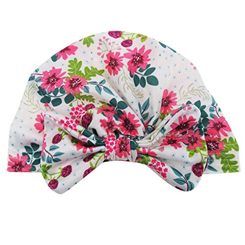 YWLINK♥♥Indian Hat-ReciéN Nacido Bebé NiñO NiñA Bebé Sombrero para El Sol Gorro Floral De Bowknot NiñO Turbante Apoyos De Fotos Regalo De Bautismo Infantil Lindo Moda Casual Ropa De NiñOs