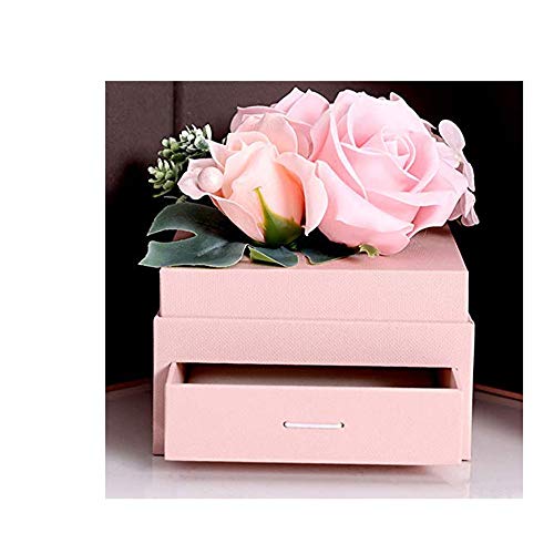 YWSZJ - Caja de madera para joyas, organizador de joyas, collares, anillos, pendientes, joyas, almacenamiento de exhibición, gran regalo para mujeres y niñas