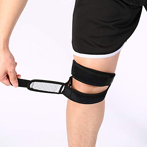 Ywzhushengmaoyi Rodilleras, Baloncesto, Baloncesto, sentadilla, Hombres y Mujeres, Gimnasio, menisco, protección, Rodilla, Bilateral, Sacra, cinturón, protección, (Color : Black)