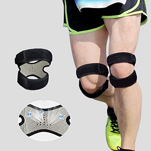 Ywzhushengmaoyi Rodilleras, Baloncesto, Baloncesto, sentadilla, Hombres y Mujeres, Gimnasio, menisco, protección, Rodilla, Bilateral, Sacra, cinturón, protección, (Color : Black)