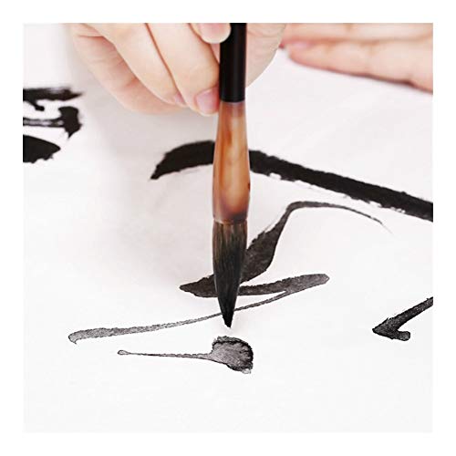 YXCUIDP 6pcs caligrafía del cepillo del alto grado del cepillo del chino Conjunto de lápiz Comadreja paisaje pelo chino Pintura Especial Conjunto Huzhou cepillo de la tinta