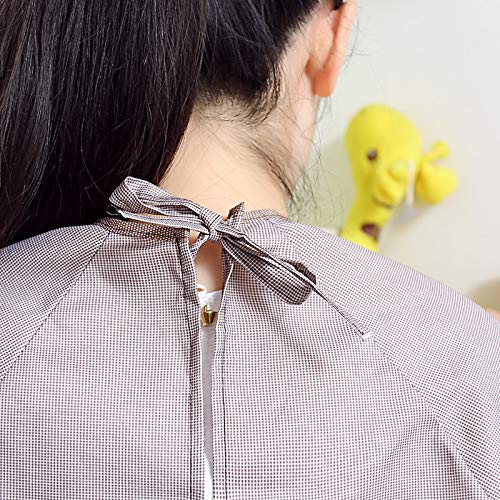 YXDZ Delantal Doméstico De Cocina De Manga Larga Anti-Aceite Anti-Apósito Vestido De Cocina De Moda Adulto Femenino Mono Coreano Púrpura