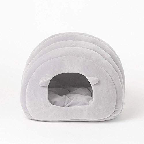 YYANG Pet Litter Cat House Cat Bed Cat Semi-Cerrado Saco De Dormir para Gatos Four Seasons Universal,Lightgray-38 * 42 * 33cm