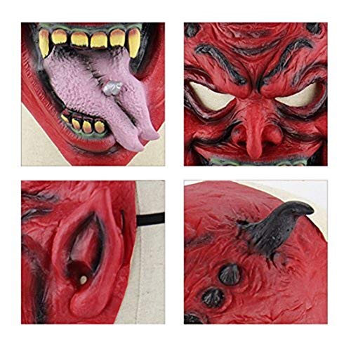 YYH Máscara de Terror de Halloween Accesorios de Fiesta de Disfraces Juego de rol Infierno Diablo Decoración