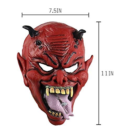 YYH Máscara de Terror de Halloween Accesorios de Fiesta de Disfraces Juego de rol Infierno Diablo Decoración