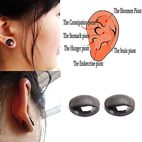 YYNN （2 Pair） Acupressure Weight Loss Magnet Earring Simple Magnetic Slimming Non Pierced Ears Earrings,for Health Care Weight Loss Earring Acupressure Weight Loss Stimulating Acupoint