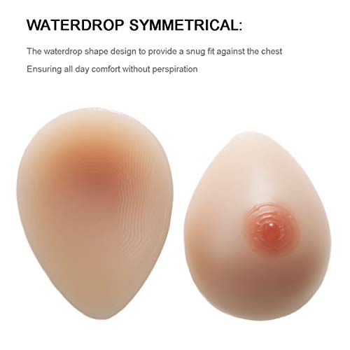 YZJYB 100% No Alérgico Prótesis De Mamaria 1 Par Tetas Falsas con Sujetador De Bolsillo, Invisible Relleno De Sujetador Silicona Inserción Pecho De Mastectomía,40/90D（1400g/pair）