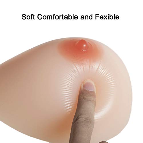 YZJYB 100% No Alérgico Prótesis De Mamaria 1 Par Tetas Falsas con Sujetador De Bolsillo, Invisible Relleno De Sujetador Silicona Inserción Pecho De Mastectomía,40/90D（1400g/pair）