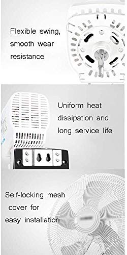 YZPFSD De Pared Ventilador de Pared HAAP Pulgadas monofásico FAN-18 montado de circulación Comercial, Izquierda y Derecha Swing de ventilación del Ventilador Comercial de hogar/Oficina - Negro