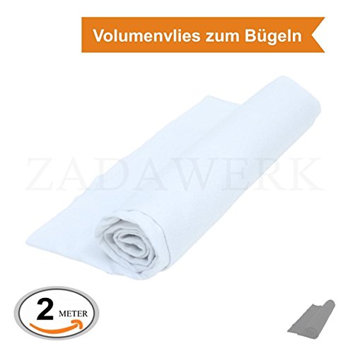 ZADAWERK® Entretela para patchwork termoadhesiva - 1x2 m - blanco