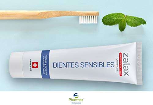 ZALAX DIENTES SENSIBLES - Pasta de dientes con flúor para dientes sensibles – Protege y fortalece el esmalte dental - Alivia la sensibilidad dental - 100 ml (PACK DE 1)