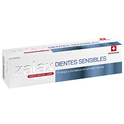 ZALAX DIENTES SENSIBLES - Pasta de dientes con flúor para dientes sensibles – Protege y fortalece el esmalte dental - Alivia la sensibilidad dental - 100 ml (PACK DE 1)