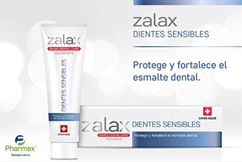 ZALAX DIENTES SENSIBLES - Pasta de dientes con flúor para dientes sensibles – Protege y fortalece el esmalte dental - Alivia la sensibilidad dental - 100 ml (PACK DE 1)