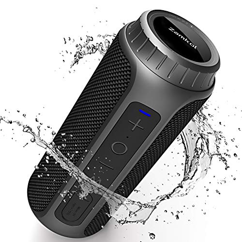 Zamkol Altavoz Bluetooth, 30W Altavoces Bluetooth portatiles, Sonido Estéreo de 360 Grados y Bass Mejorado, Sonido Estéreo TWS, Bluetooth 5.0, 10-15 Horas de Reproducción, Impermeable IPX6