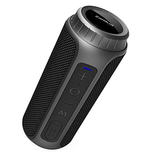 Zamkol Altavoz Bluetooth, 30W Altavoces Bluetooth portatiles, Sonido Estéreo de 360 Grados y Bass Mejorado, Sonido Estéreo TWS, Bluetooth 5.0, 10-15 Horas de Reproducción, Impermeable IPX6