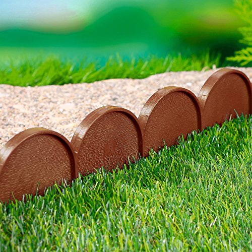 Zanvic Bordura para jardín Line Medida, 9 cm x 10 m, 20 Piezas x Caja, Terracota, ZA505