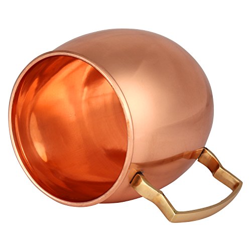 Zap Impex® Puro Cobre Moscow Mule Cup, sin revestimiento, cobre puro, ideal para mantener frías todas las bebidas o Bar o en casa, grandes Bar regalo – Juego de 2