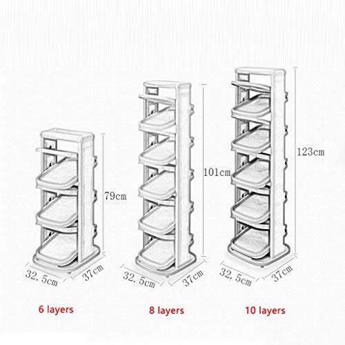 Zapateros Zapatero Estrecho,Gabinete De Almacenamiento De Zapatos Giratorio Multifuncional,Zapatero Vertical Creativo Casero,Organizador De Zapatos Combinado (Color : Orange, Size : 32.5 * 37 * 79cm)