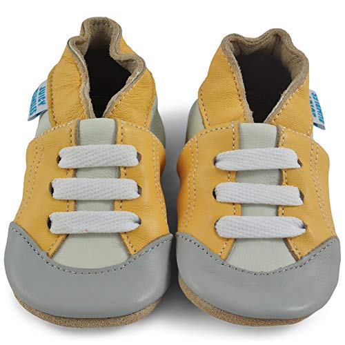 Zapatillas Bebe Niño - Zapato Bebe Niño - Zapatos Bebes - Calzados Bebe Niño - Deportivas Amarillos - 6-12 Meses