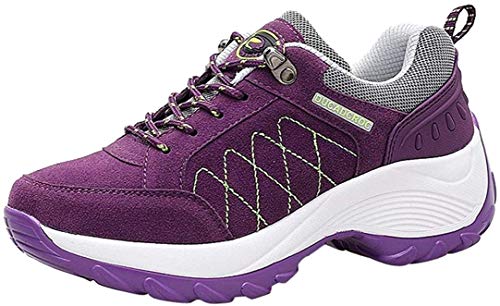 Zapatillas de Deportivo Plataforma para Mujer Otoño Invierno 2018 Moda PAOLIAN Cómodos Senderismo Zapatos de Deportes de Exterior Running Negras Señora Casual Calzado Dama Talla Grande