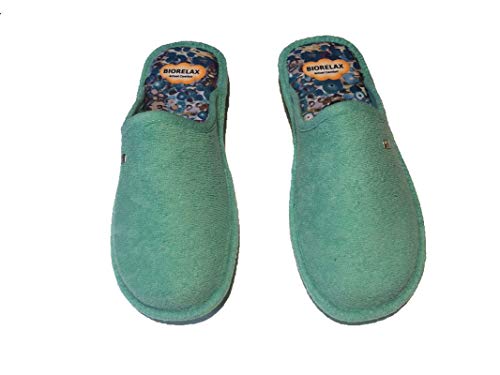 Zapatillas de Estar por casa/De Mujer/Biorelax/Primavera-Verano/Mod. Cuña 3 cms/Color Aguamar/Talla 37