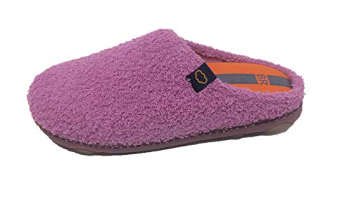 Zapatillas de Estar por casa/Mujer/Biorelax/Apto Plantilla ortopedica/Plantilla Normal con cámara de Aire/Algodón Rizo/Talla 41