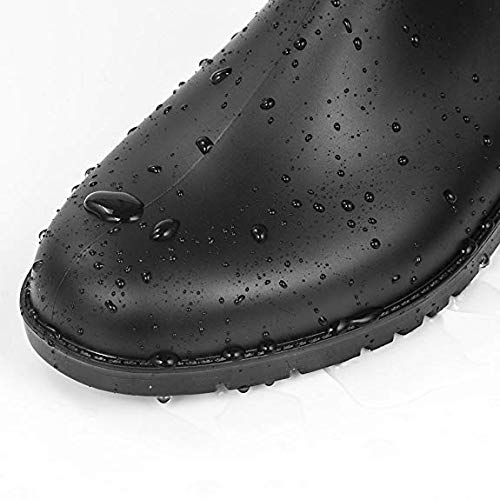 Zapatillas de Moda Botines Chelsea Boots Cavalier Botas de Guma de Lluvia Mujer Black Size 42
