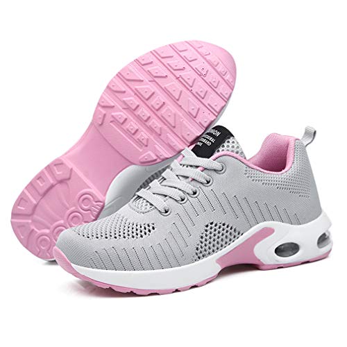 Zapatillas Deporte Mujer Running Correr Gimnasio Senderismo Sneakers Deportivas Caminar Aire Libre Zapatos Casual Negro Azul Rojo 35-42 GY41