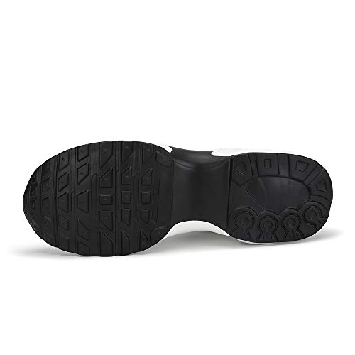 Zapatillas Deportivas de Mujer Air Cordones Zapatillas de Running Fitness Sneakers 4cm Negro Rojo Rosado Púrpura Blanco Blanco 37