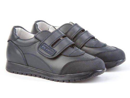 Zapatillas Deportivas Infantiles Colegiales con Puntera Reforzada, Todo Piel. mod.904. Calzado Infantil Made in Spain, Garantia de Calidad. (37, Azul Marino)