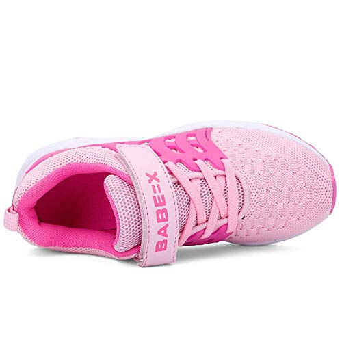 Zapatillas Deportivas Unisex para Niños Zapatillas de Correr Transpirables para Niñas Zapatillas Ligeras, Rosa, 28 EU