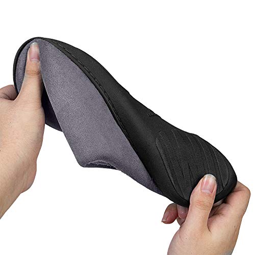 Zapatillas Hombre Mujer Invierno CáLido Zapatos Memory Foam Casa Antideslizante Pantuflas (Gris Oscuro, 42/43 EU)