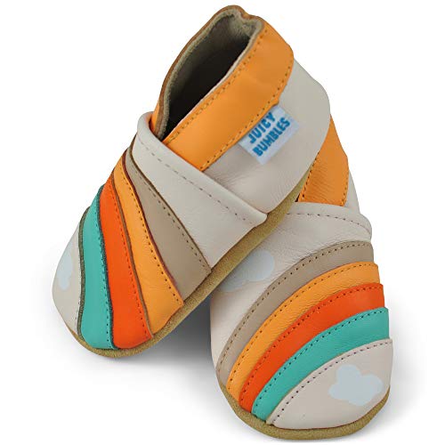 Zapatos Bebe Niña - Zapatillas Niña - Patucos Primeros Pasos - Arco Iris 6-12 Meses