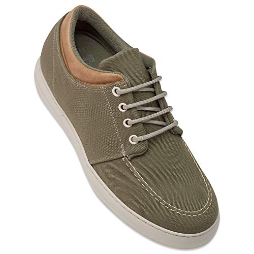Zapatos con Alzas para Hombre. Aumentan Altura hasta 6 cm. Fabricados EN Piel. Modelo Harlem (43, Verde)