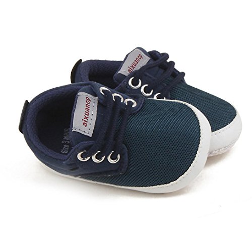 Zapatos de bebé, SHOBDW Zapatos de Unisex Bebé Niña Niño Primeros Pasos Soft-Soled Casual Soft Prewalker Zapatos (12M-18M, Azul)