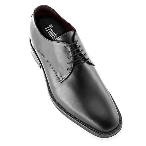 Zapatos de Hombre con Alzas Que Aumentan Altura hasta 7 cm. Fabricados en Piel. Modelo Tokio Negro 42