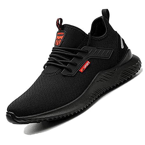 Zapatos de Seguridad Hombres con Puntera de Acero Hombre Mujer Transpirables Zapatillas de Senderismo Deportivas Antideslizante Unisex 45