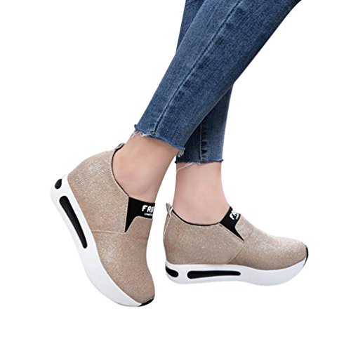 Zapatos deportivos seguridad mujer, Covermason Calzado deportivo casual con plataforma para mujer