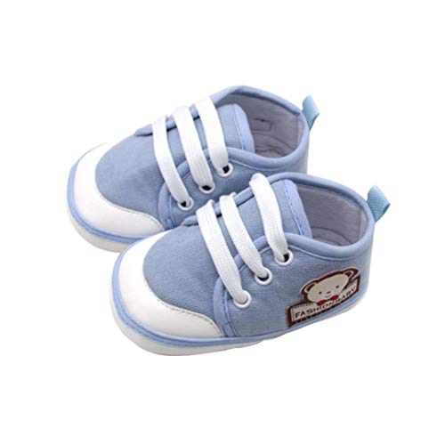 Zapatos para Unisex Bebé Niños niñas Otoño Invierno PAOLIAN Zapatos de Primeros Pasos Suela Blanda Antideslizante Bautizo Calzado de Cordones recién Nacidos Bebés Estampado de Oso