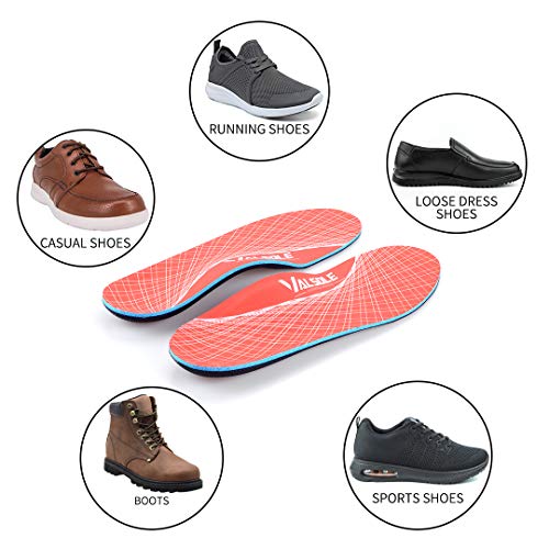 Zapatos Plantillas-Mujer-Hombre-arco-soporte Ortopédicas Plantillas Alivio del dolor en el pie para la fascitis plantar, pie plano, espolones en el talón (38-39 EU (250mm), Orange-V125)